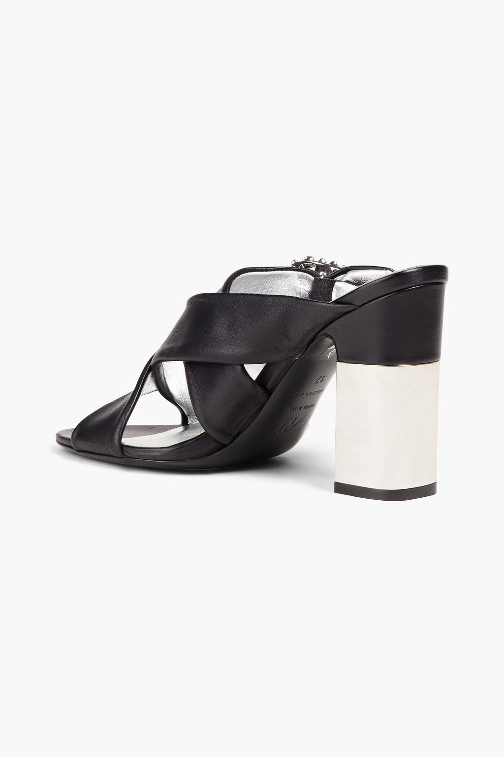 ROGER VIVIER Embellished leather mules