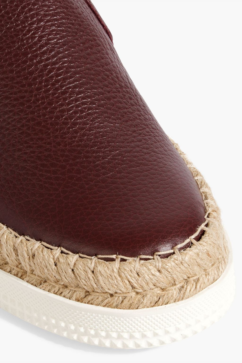 VALENTINO GARAVANI Pebbled-leather espadrilles