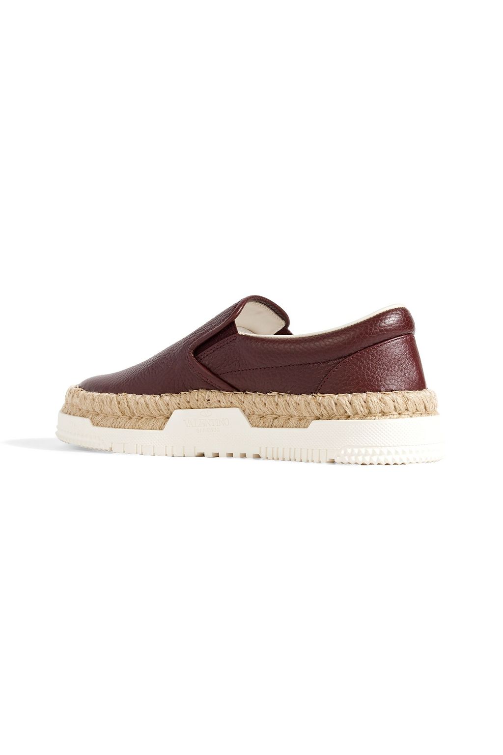 VALENTINO GARAVANI Pebbled-leather espadrilles