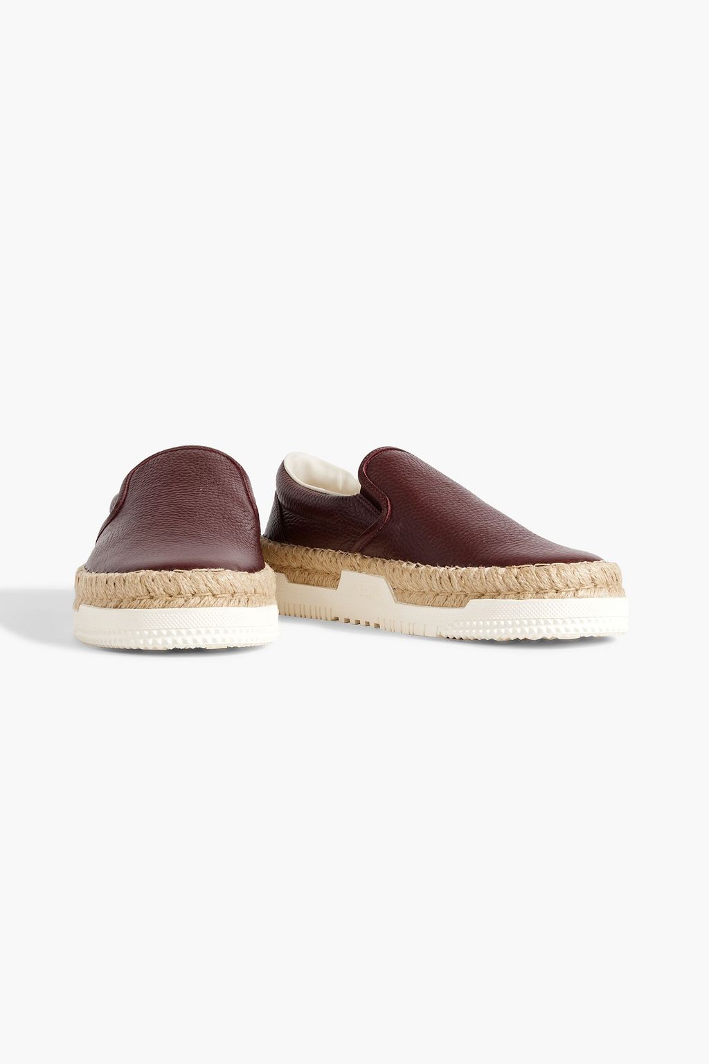 VALENTINO GARAVANI Pebbled-leather espadrilles