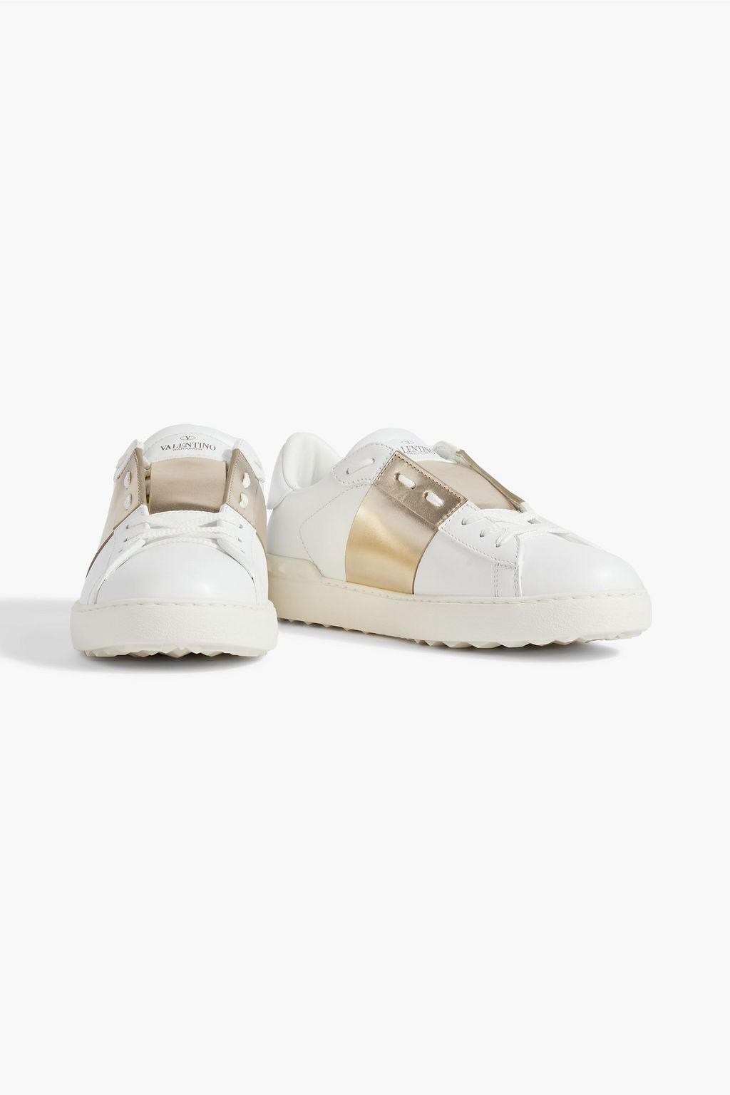 VALENTINO GARAVANI Ruckstud Untitled leather sneakers