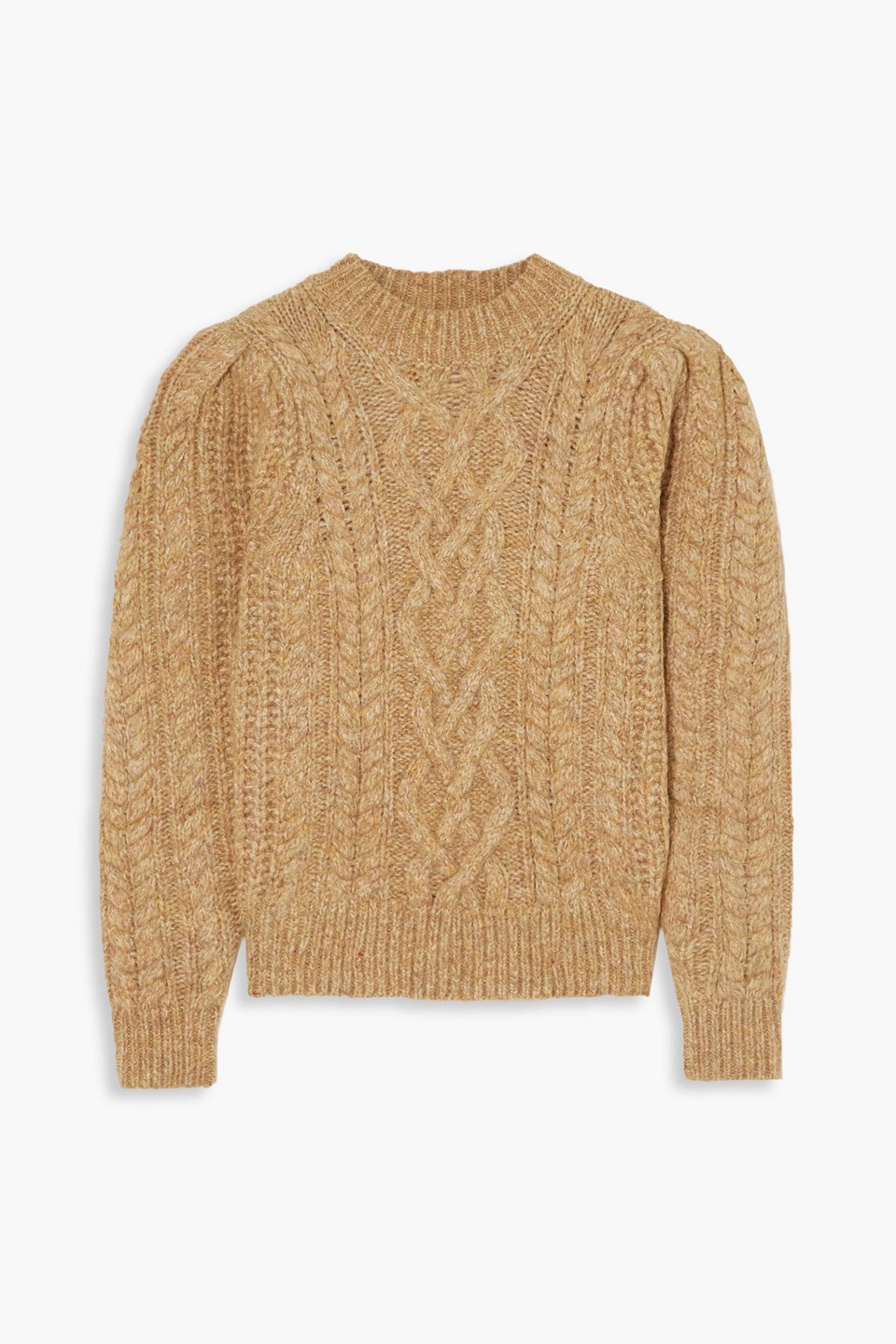 Isabel Marant Étoile Raith Mélange Cable-knit Jumper In Camel
