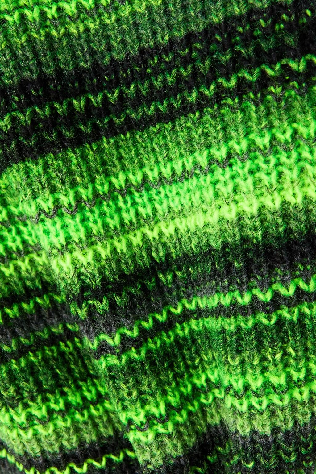 ERL Embroidered striped wool-blend sweater
