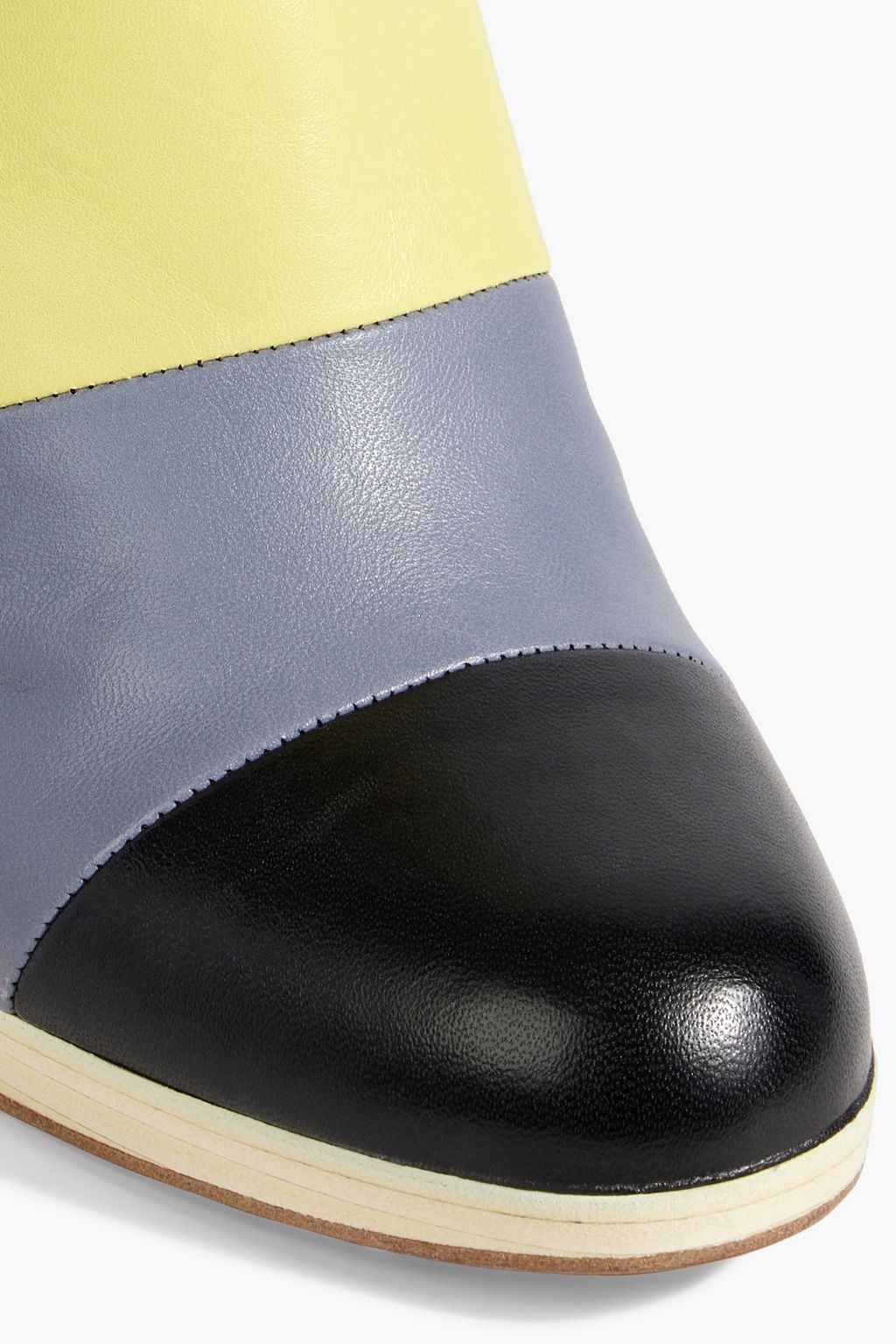 VALENTINO GARAVANI Striped leather ankle boots