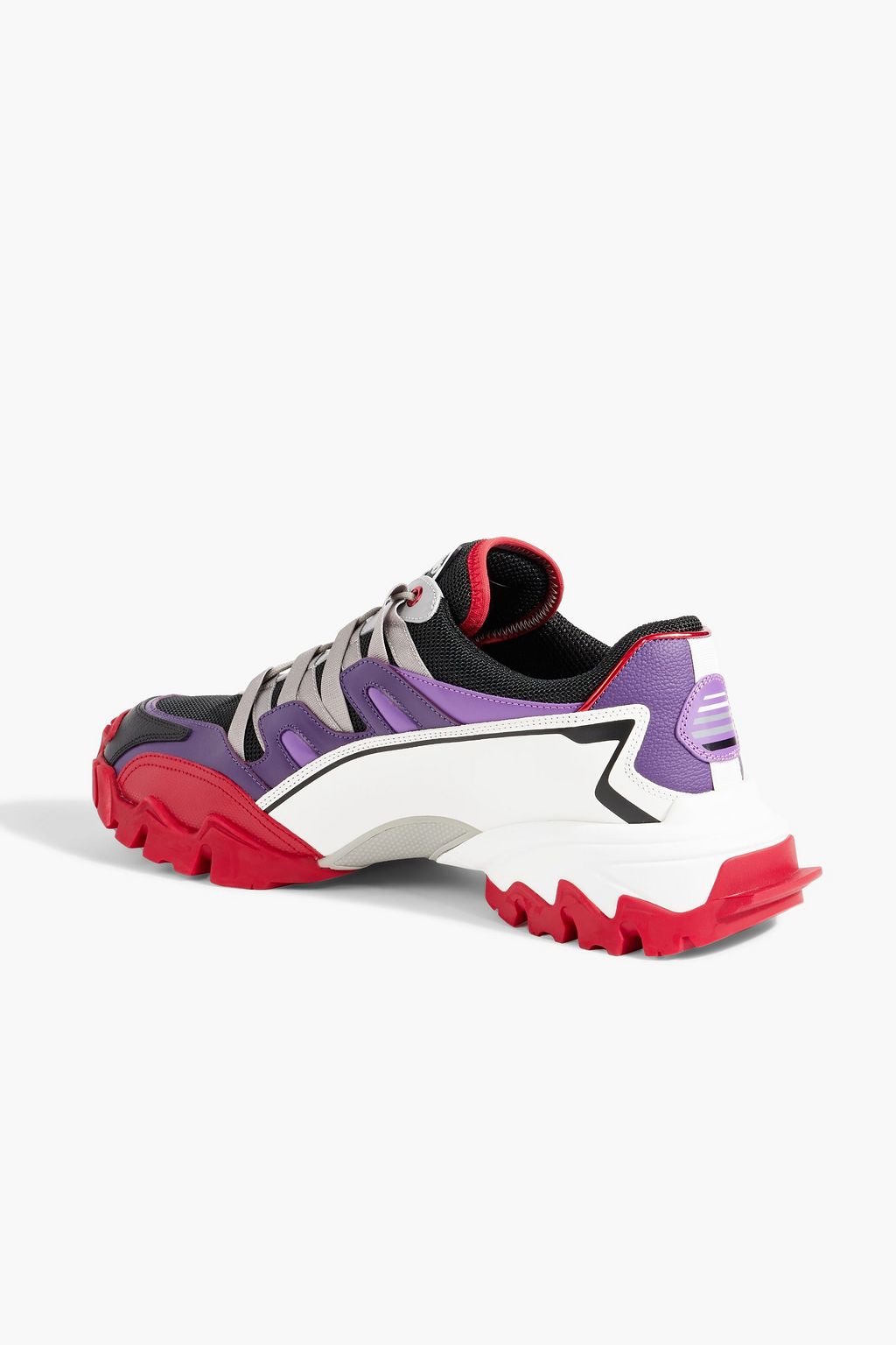 VALENTINO GARAVANI Climbers printed mesh, leather and rubber sneakers