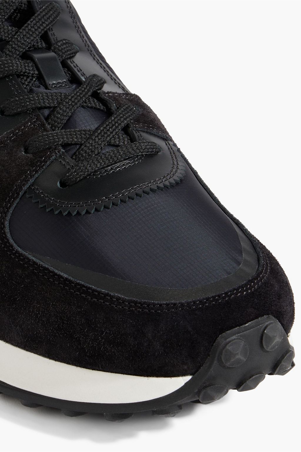 VALENTINO GARAVANI VLTN Roller embroidered ripstop and suede sneakers