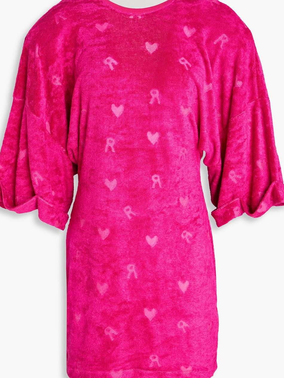 masine open-back terry-jacquard mini dress