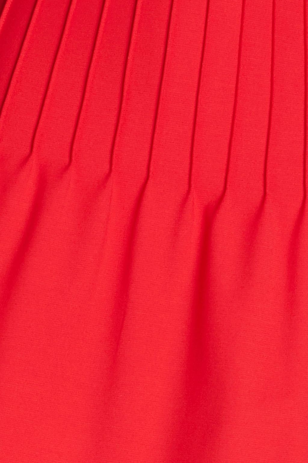 REDVALENTINO Pleated stretch-crepe mini skirt