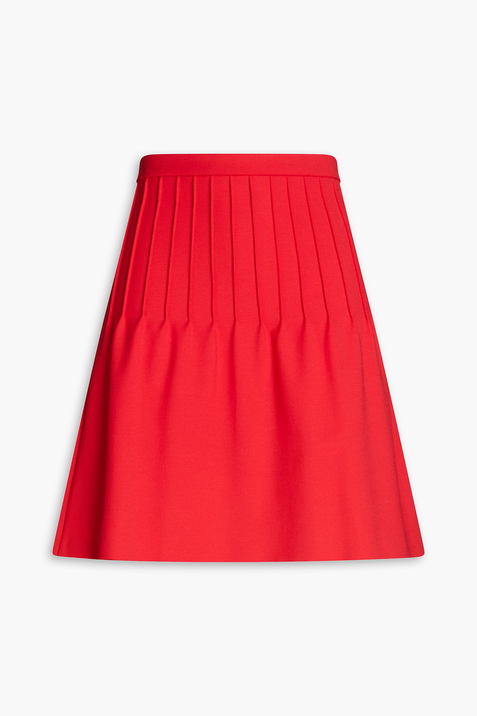 Redv Stretch-crepe Mini Skirt In Red