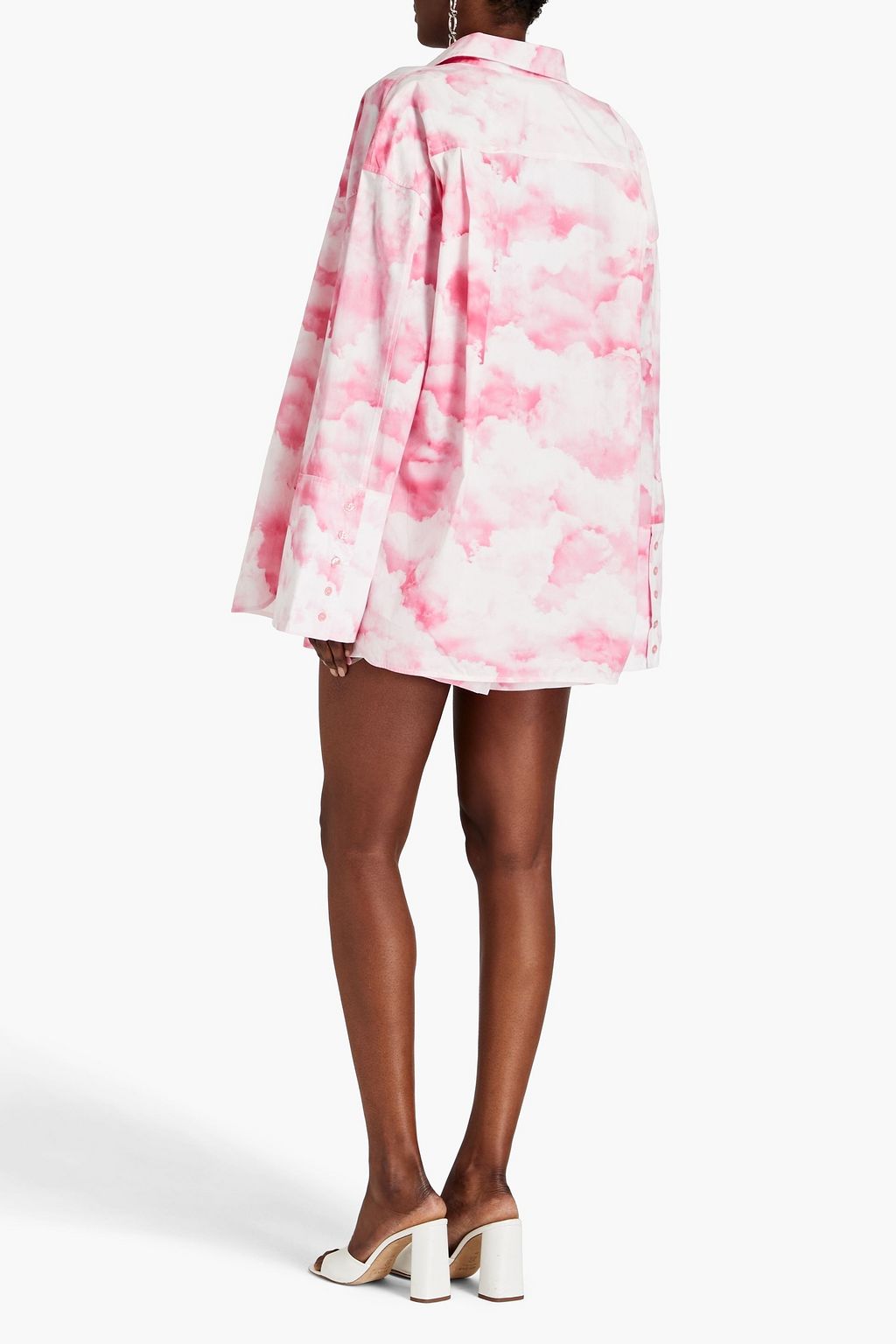 ROTATE BIRGER CHRISTENSEN Lipy oversized tie-dyed cotton-poplin shirt