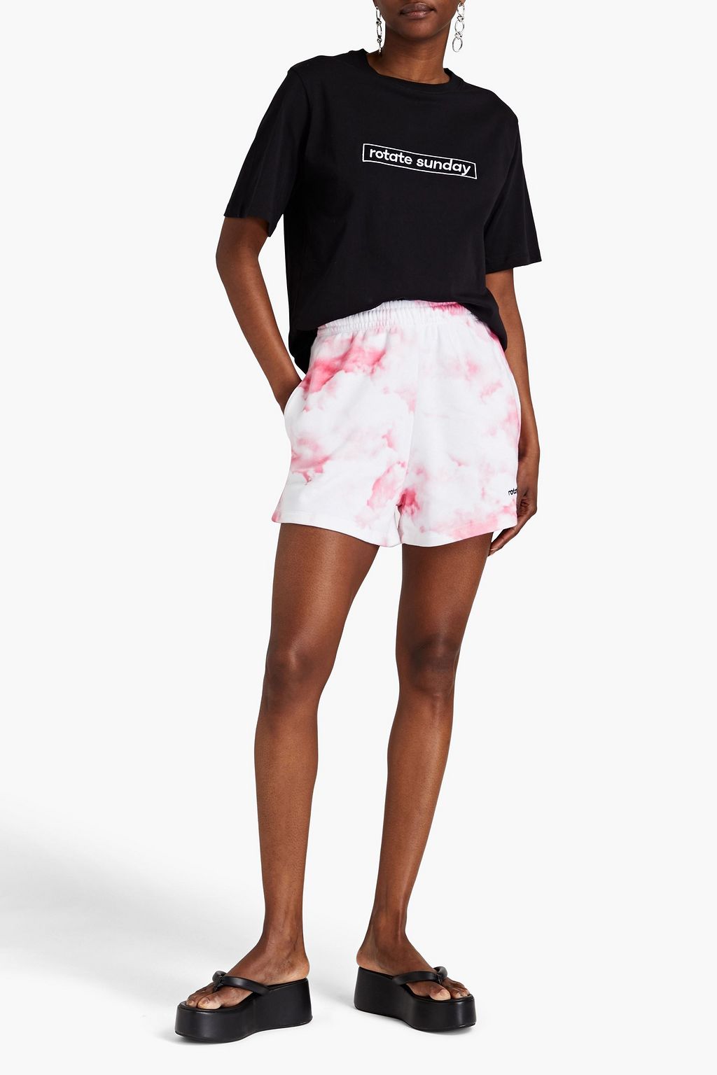 ROTATE BIRGER CHRISTENSEN Aster embroidered cotton-jersey T-shirt