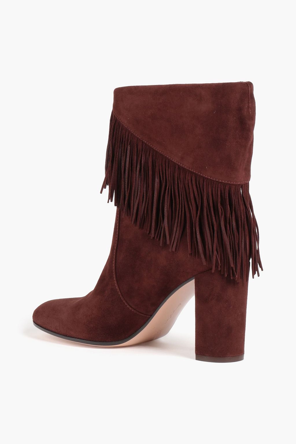 GIANVITO ROSSI Fringed suede ankle boots