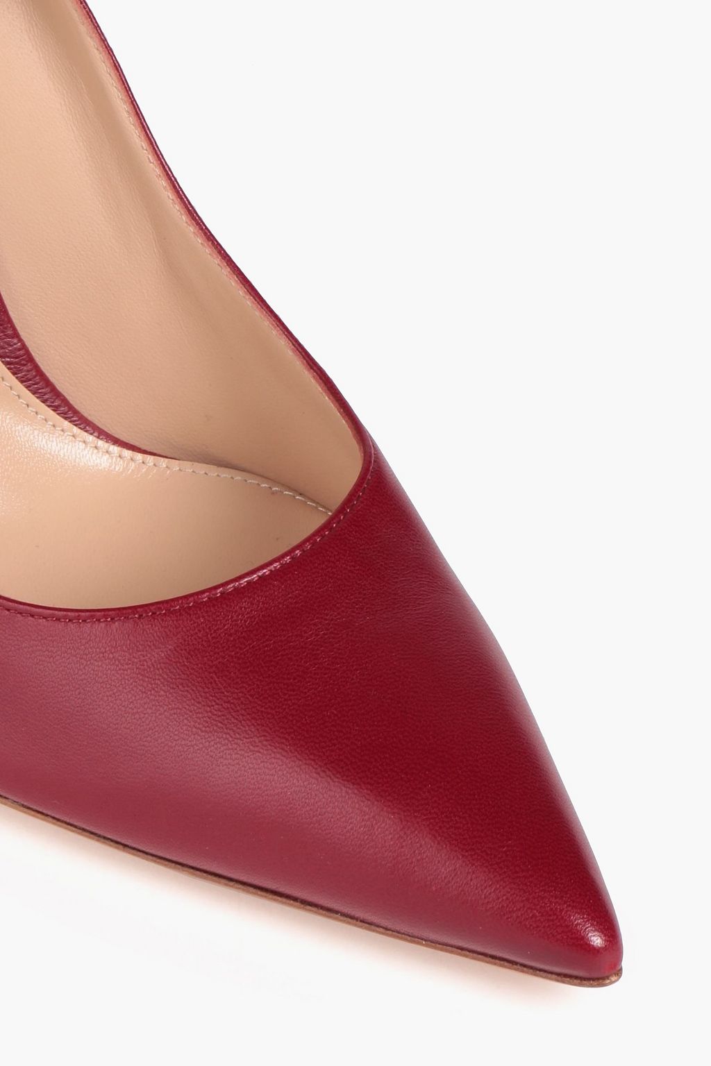 GIANVITO ROSSI Scarlet leather pumps THE