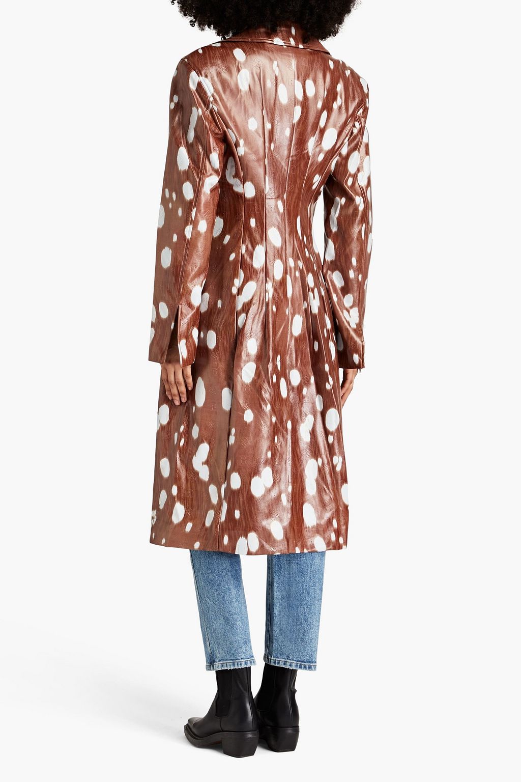 ROTATE BIRGER CHRISTENSEN Printed faux leather coat