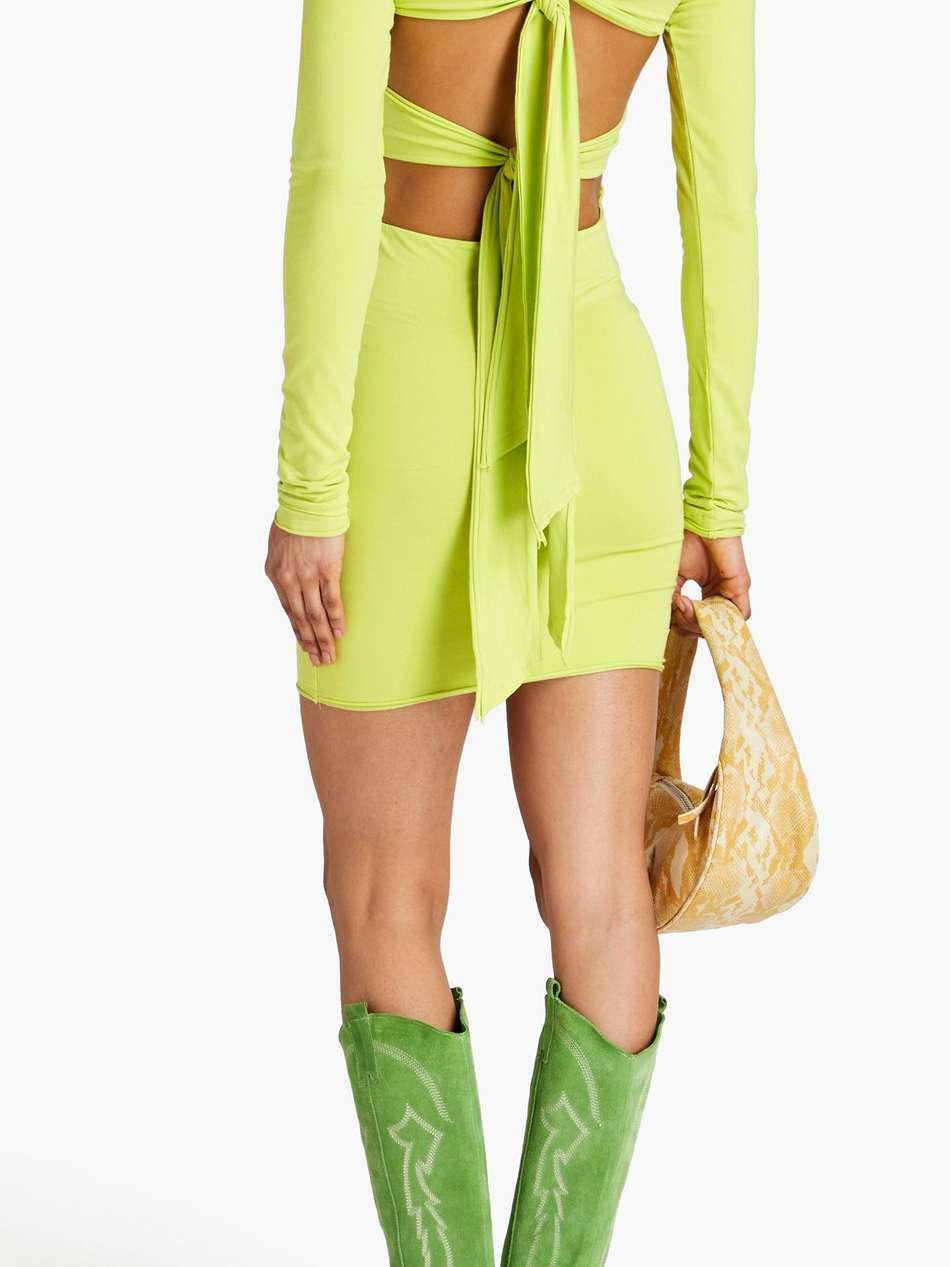 cutout jersey mini dress