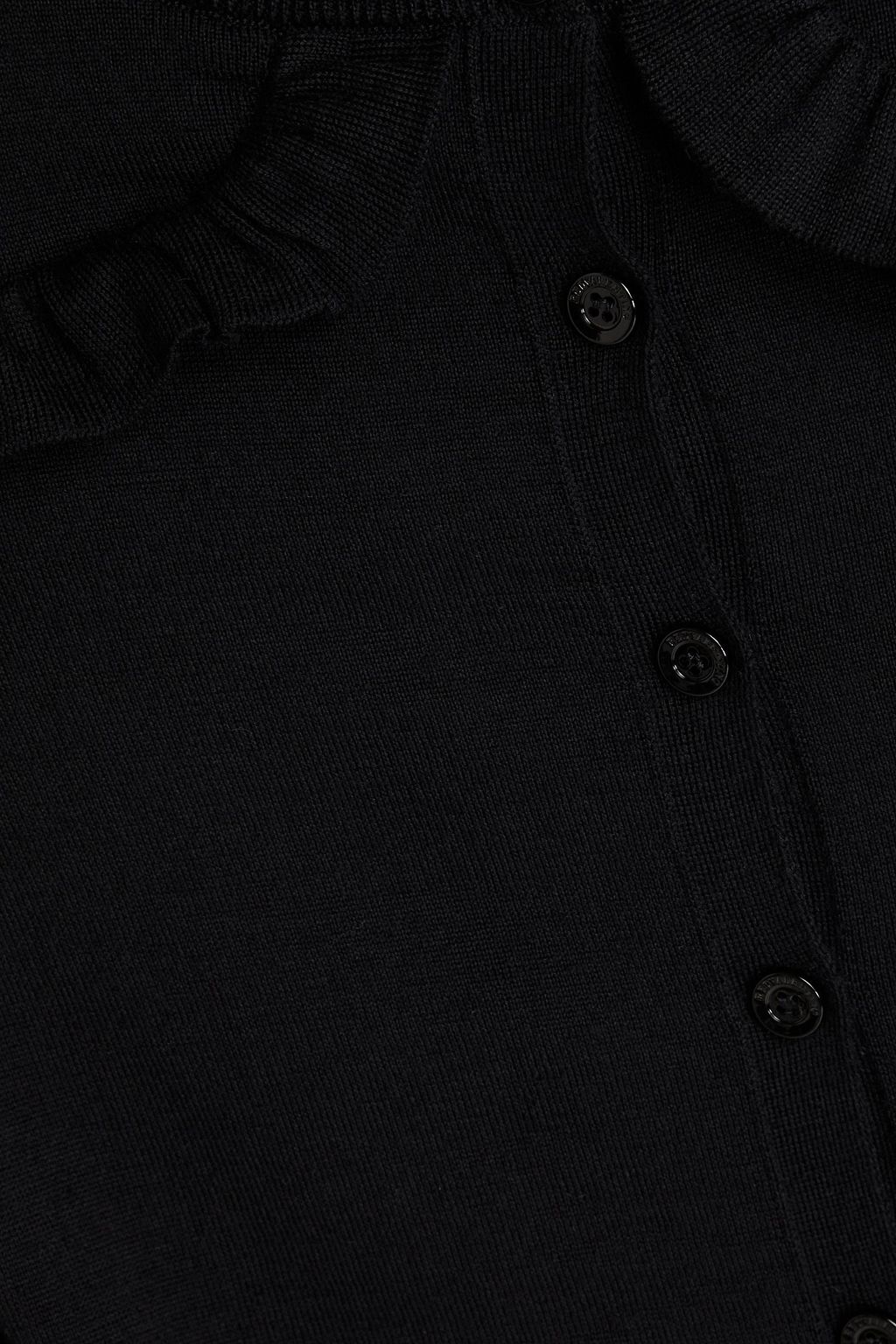 REDVALENTINO Cardigan aus einer Woll-Seiden-Kaschmirmischung mit Rüschenbesatz