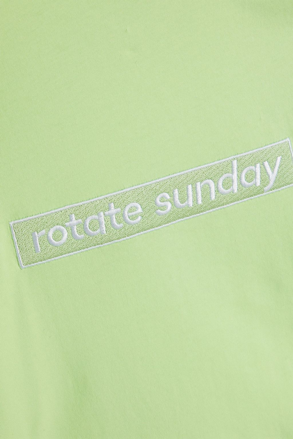 ROTATE BIRGER CHRISTENSEN Asther embroidered cotton-jersey T-shirt ...