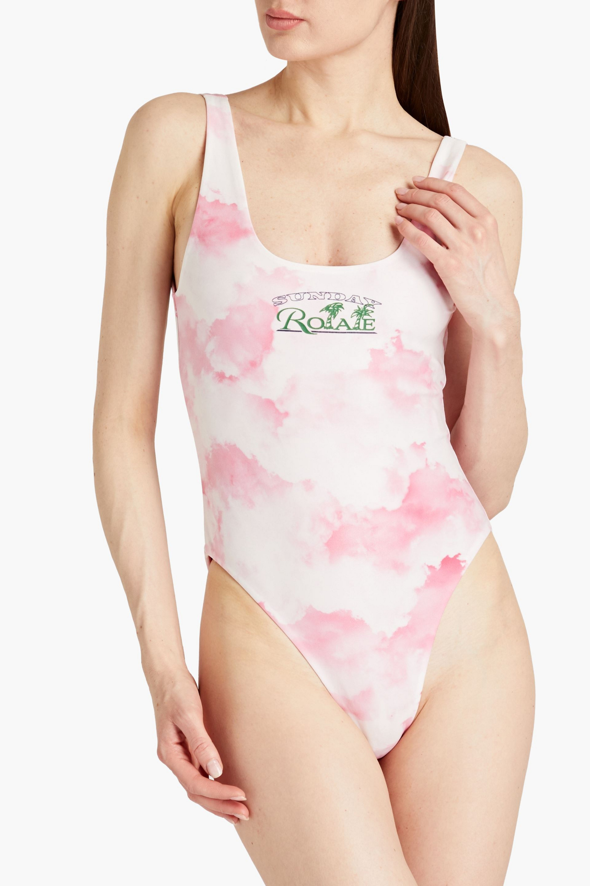 ROTATE Birger Christensen Cismione printed swimsuit