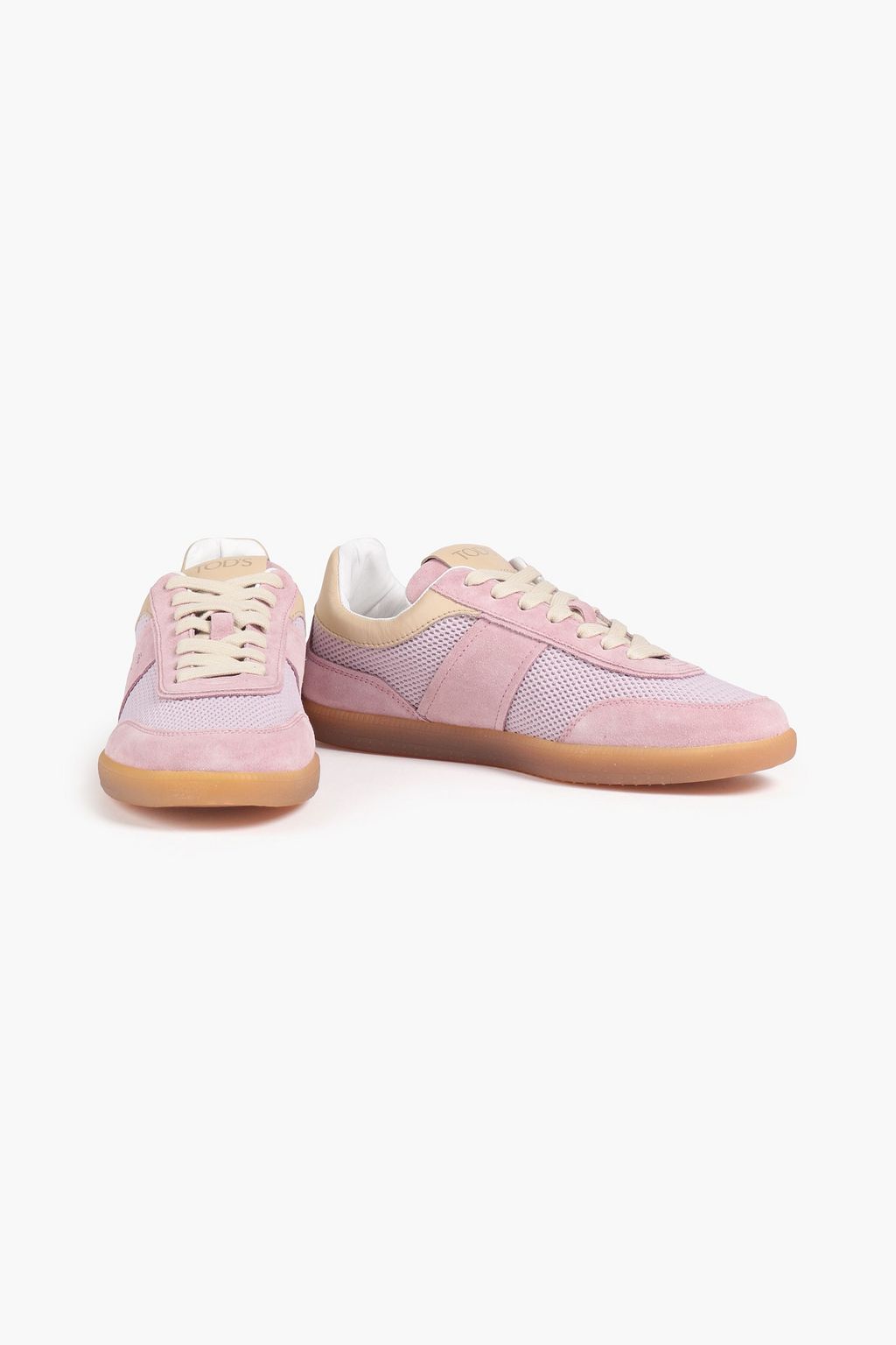 TOD'S Suede and mesh sneakers