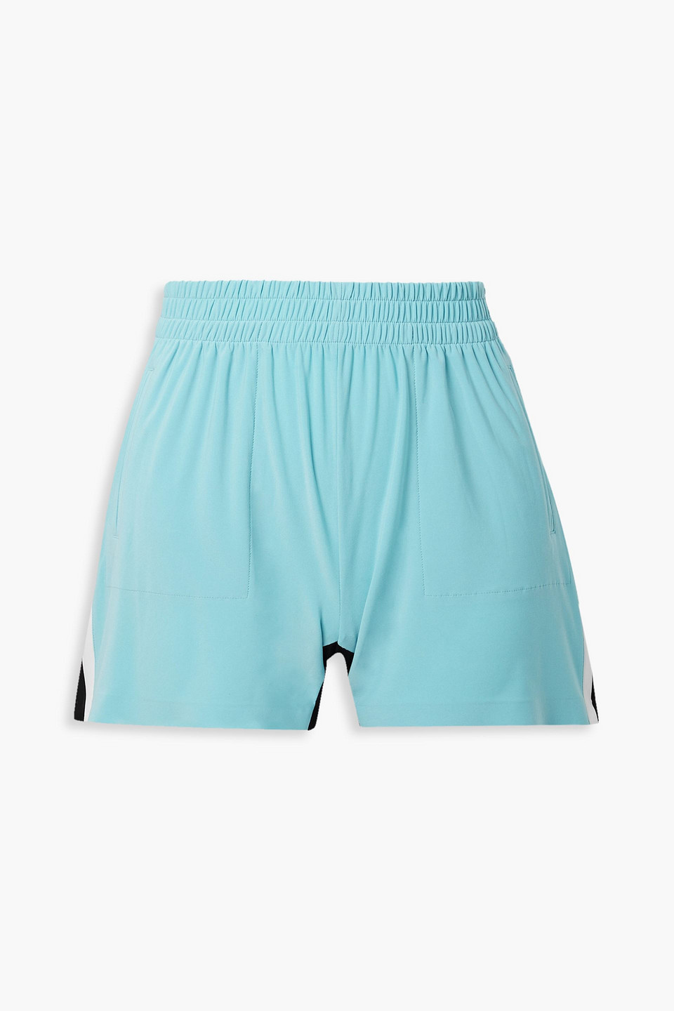Two-tone stretch-jersey shorts