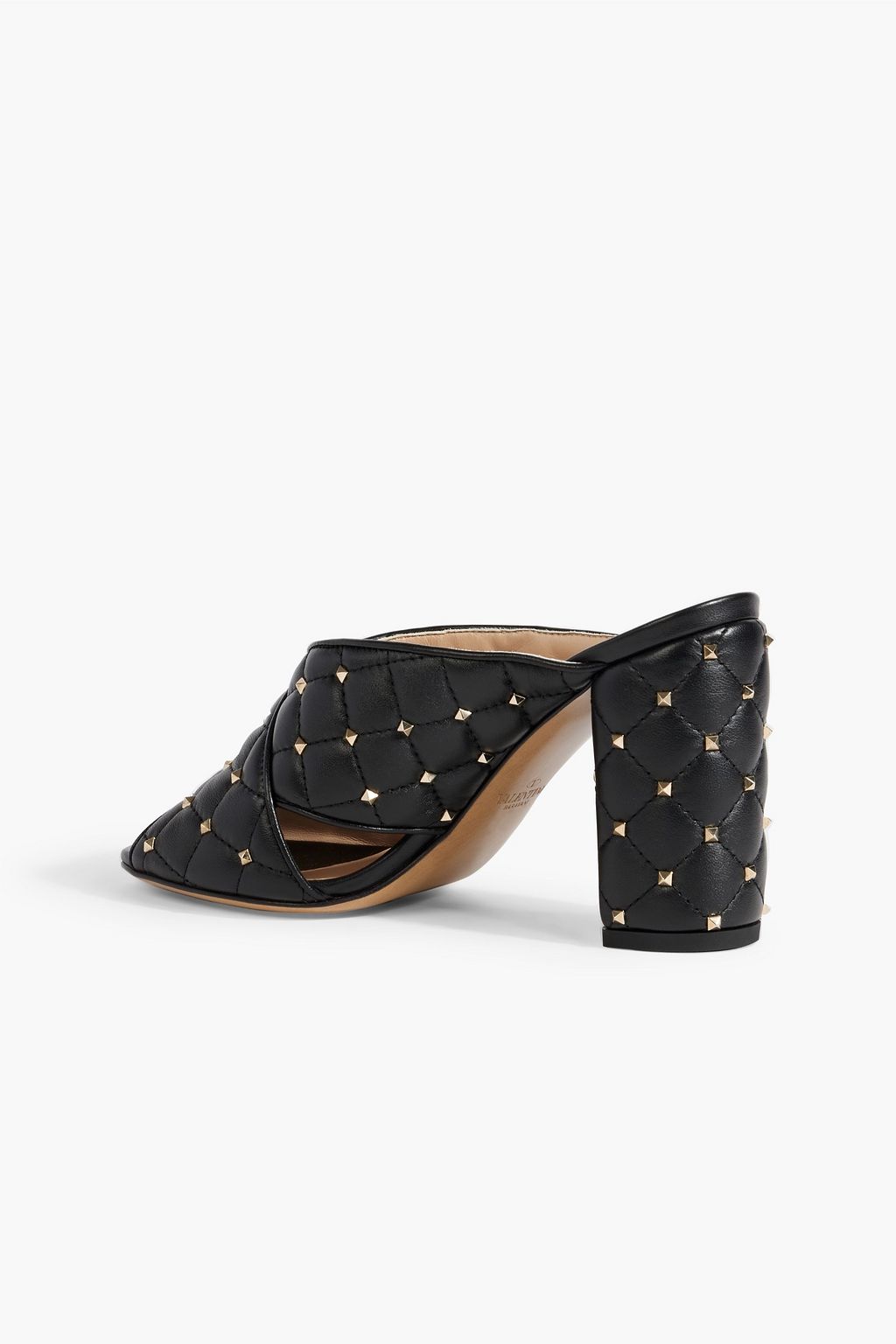 VALENTINO GARAVANI Rockstud Spike quilted leather mules
