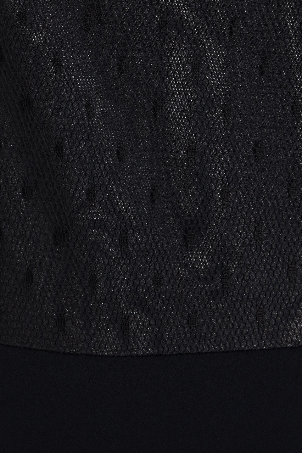 Red One-sleeve Point D'esprit Bodysuit In Black