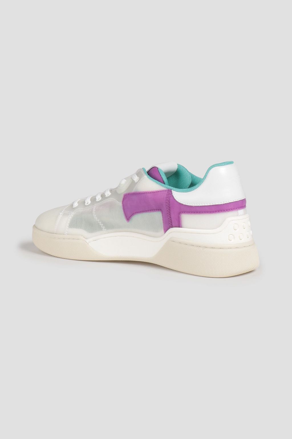 TOD'S Leather and mesh sneakers