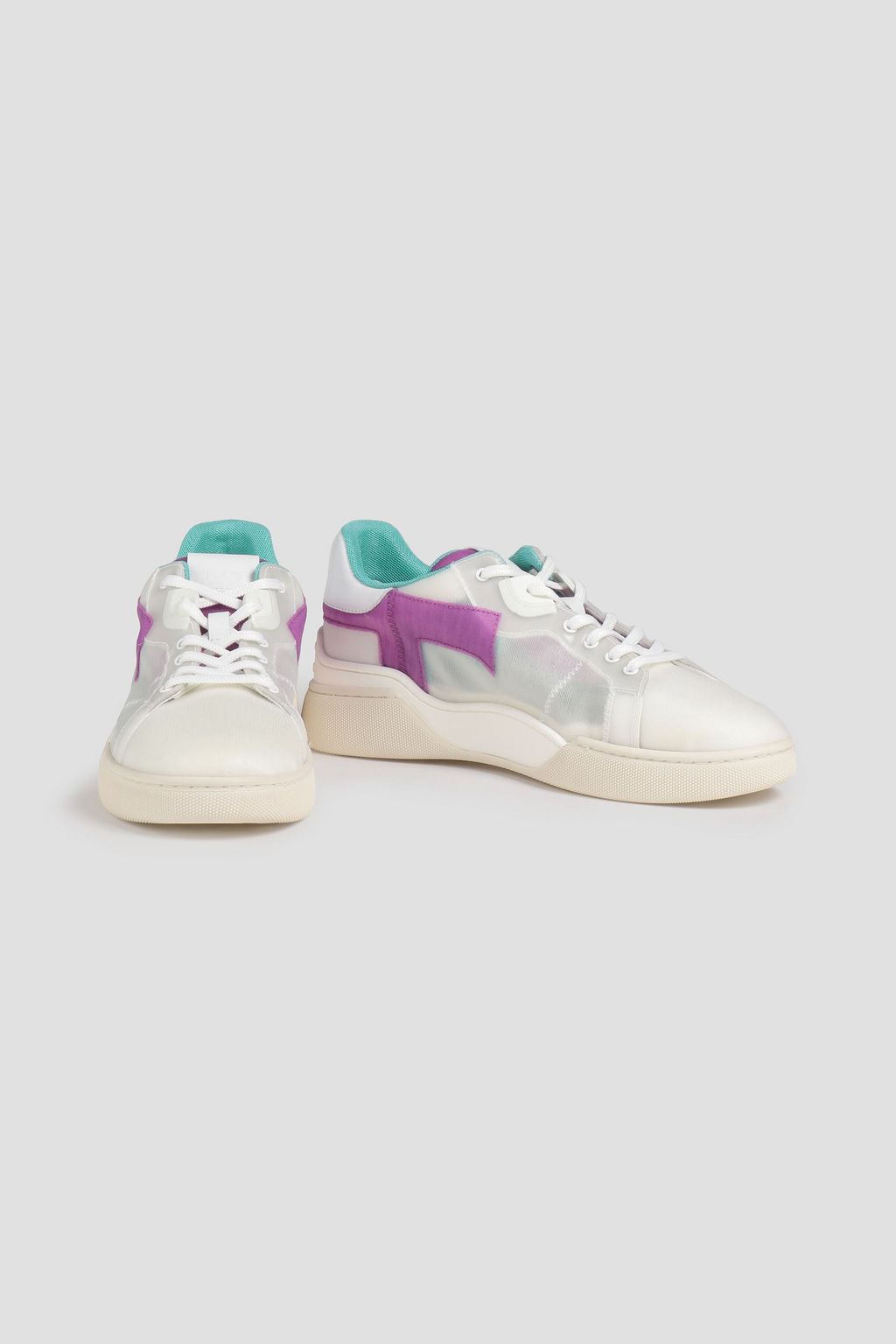 TOD'S Leather and mesh sneakers
