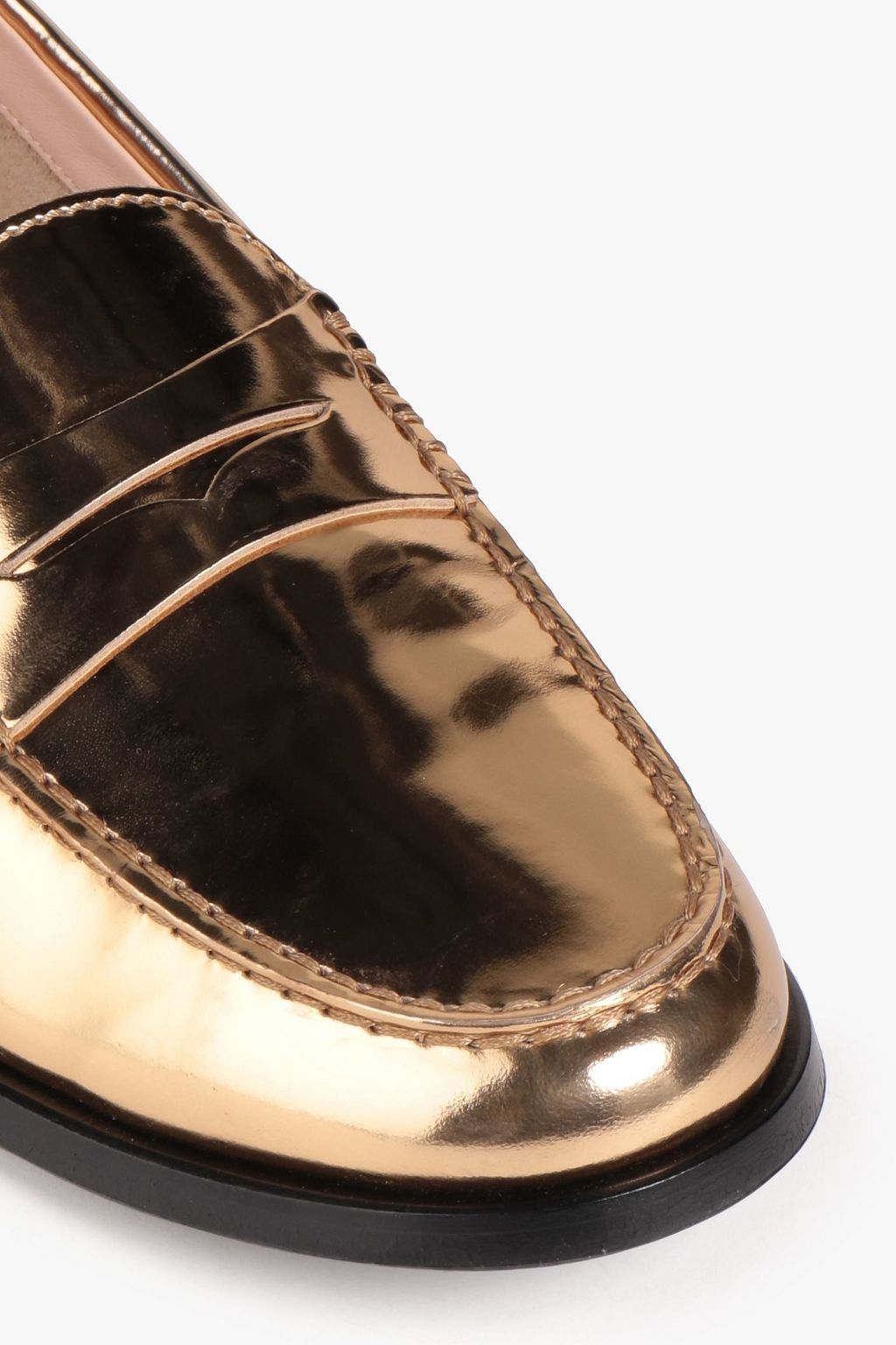 TOD'S Mirrored-leather loafers