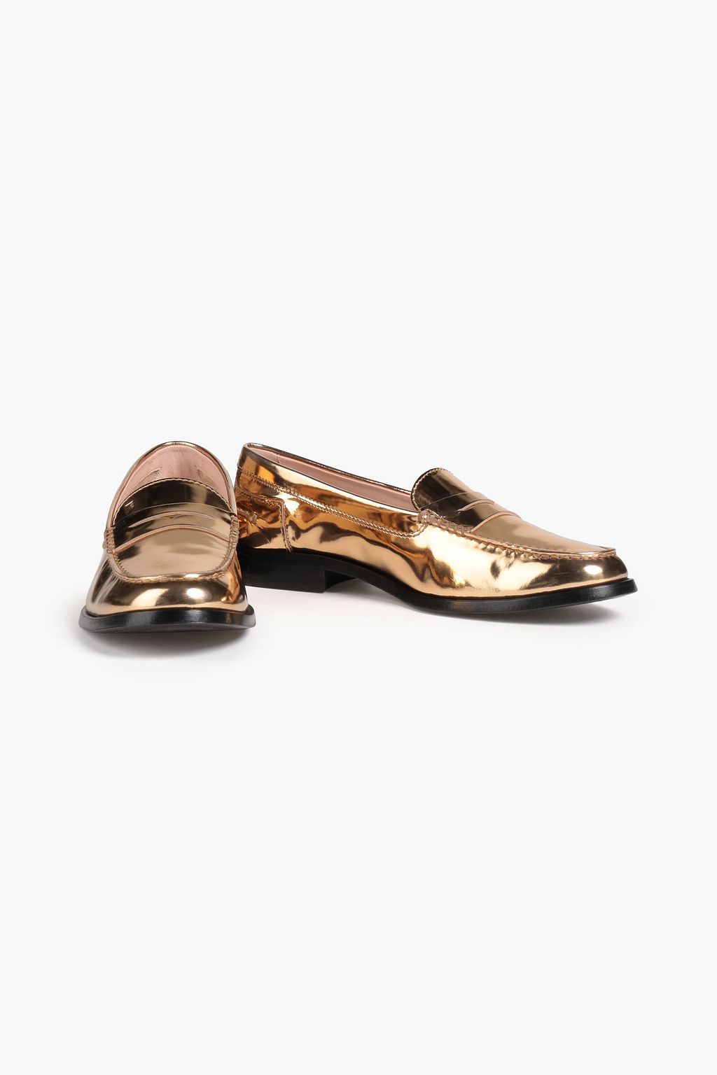 TOD'S Mirrored-leather loafers
