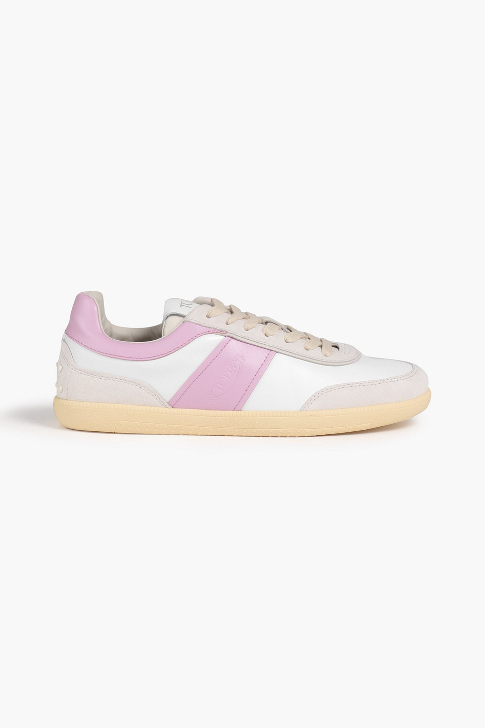 Tod's Sneakers Aus Leder Und Veloursleder In Lilac