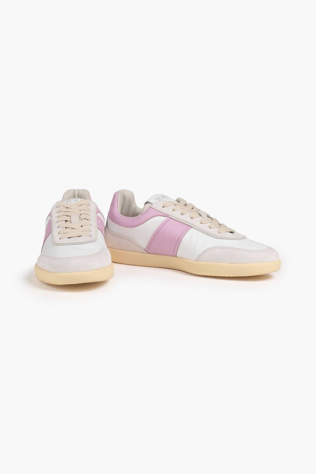 TOD'S Leather and suede sneakers