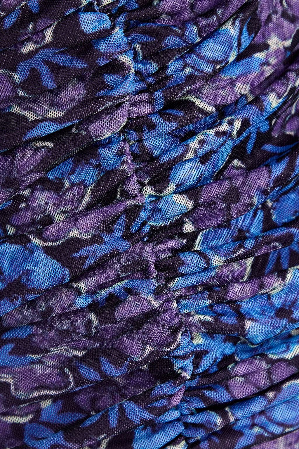 ROTATE BIRGER CHRISTENSEN Ruched floral-print mesh mini dress
