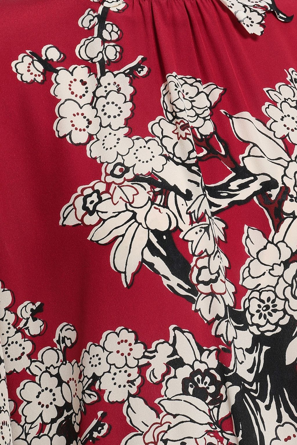 VALENTINO GARAVANI Tiered floral-print silk crepe de chine maxi dress