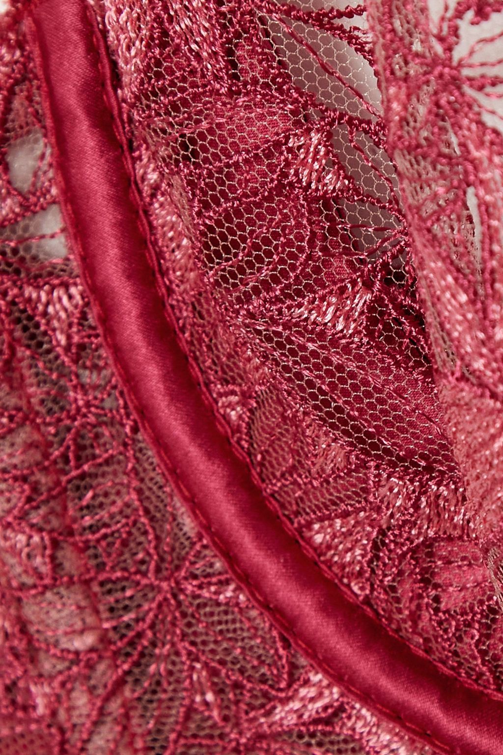 COCO DE MER + Killing Eve Vienna embroidered tulle and satin underwired bra