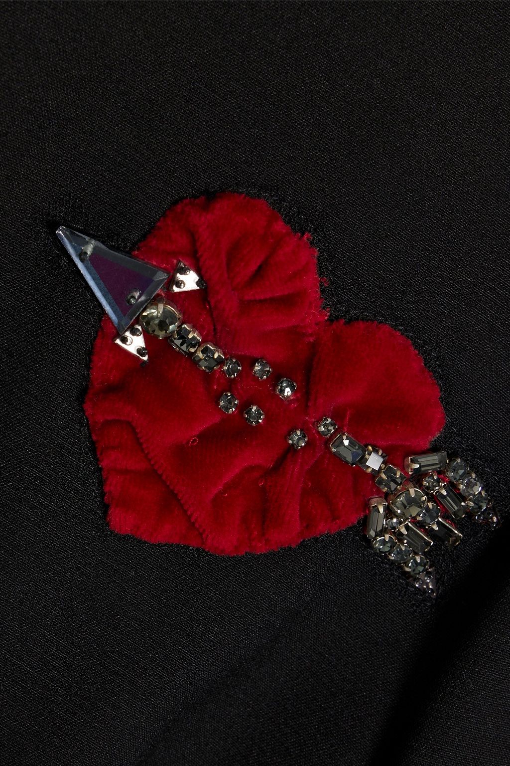 REDVALENTINO فستان قصير من الكريب مزين بزخارف