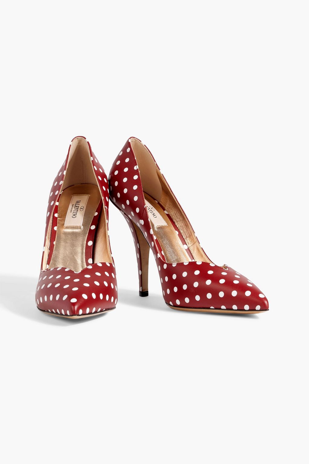 VALENTINO GARAVANI Polka-dot leather pumps