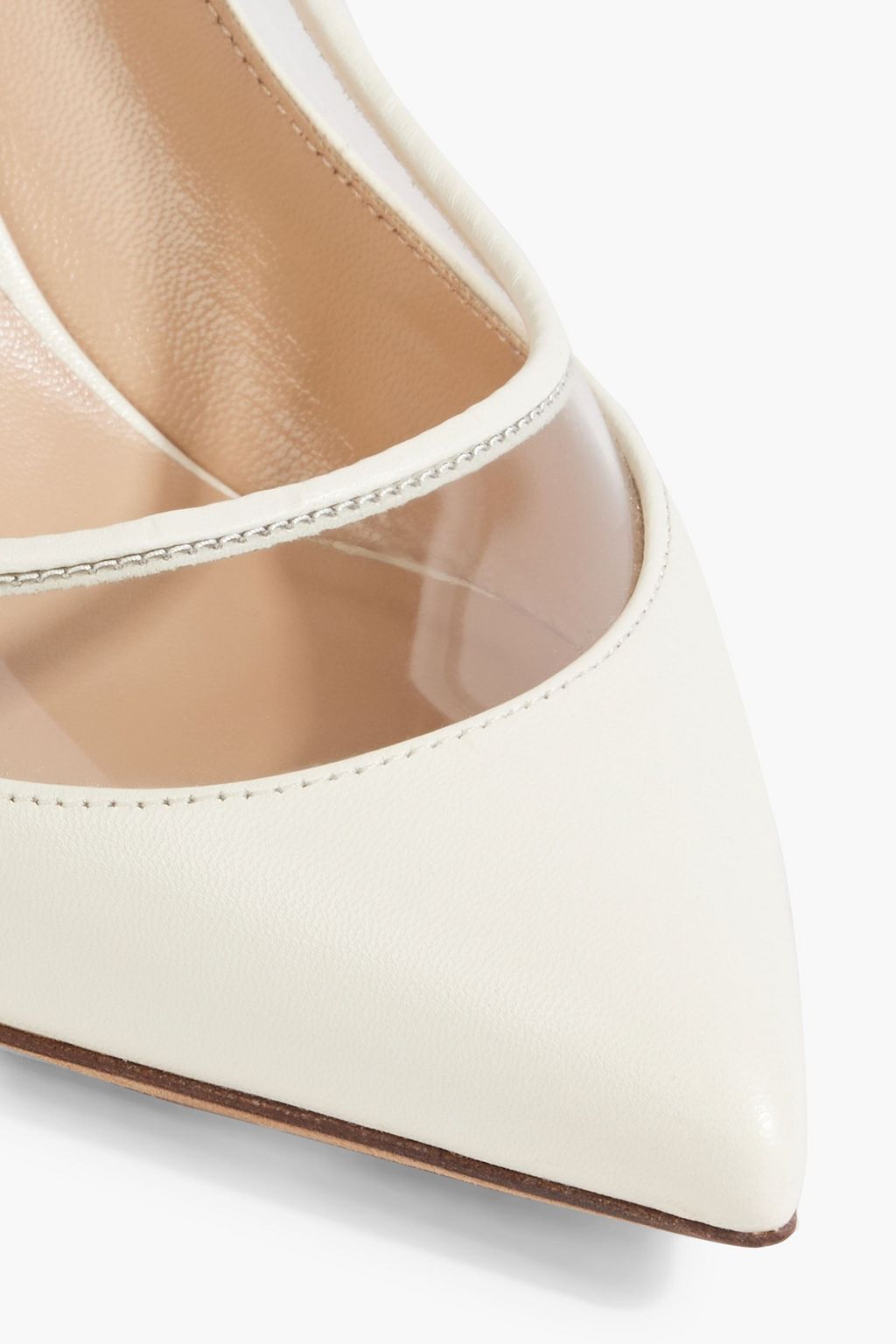 VALENTINO GARAVANI Bow-embellished PVC and leather pumps