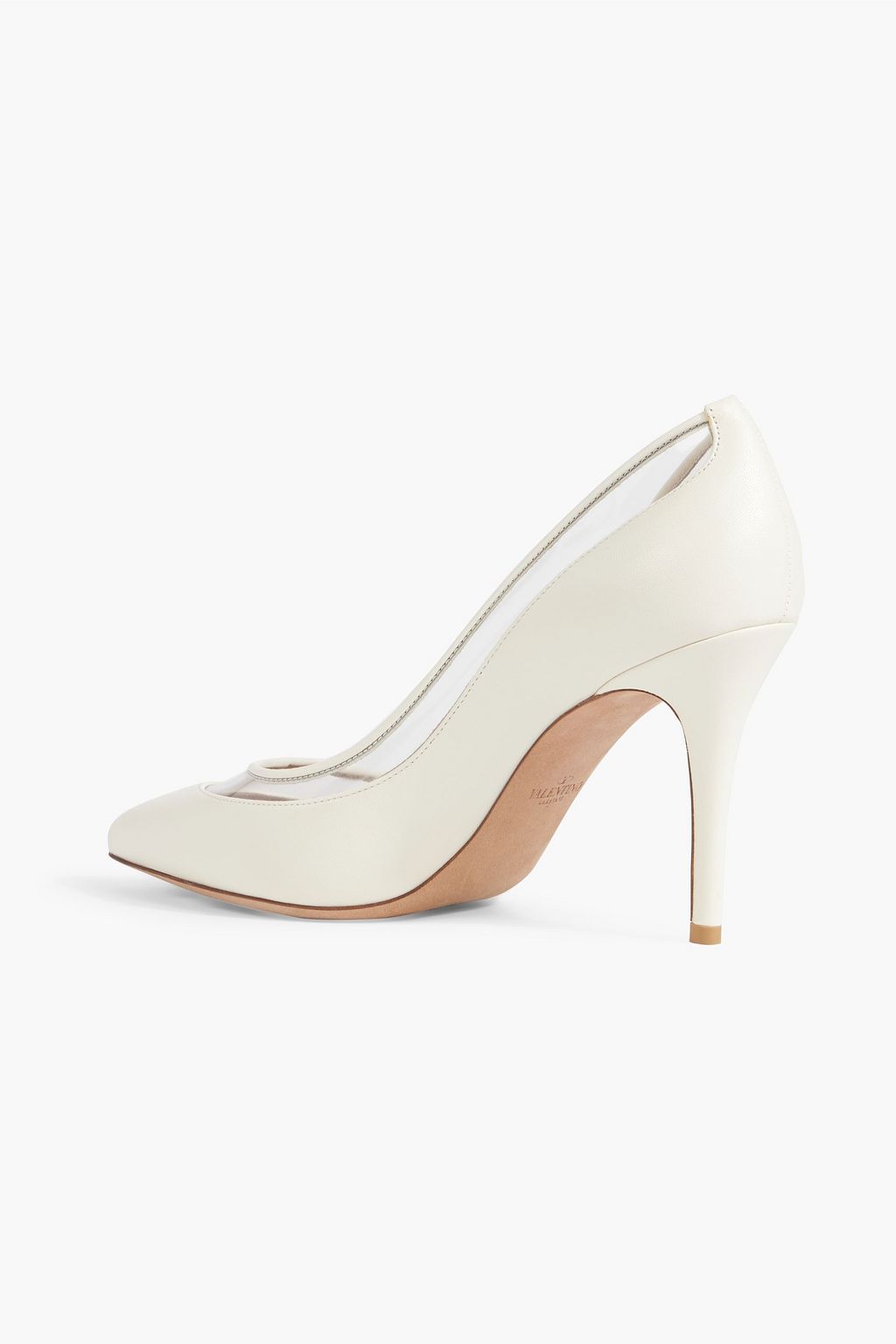VALENTINO GARAVANI Bow-embellished PVC and leather pumps