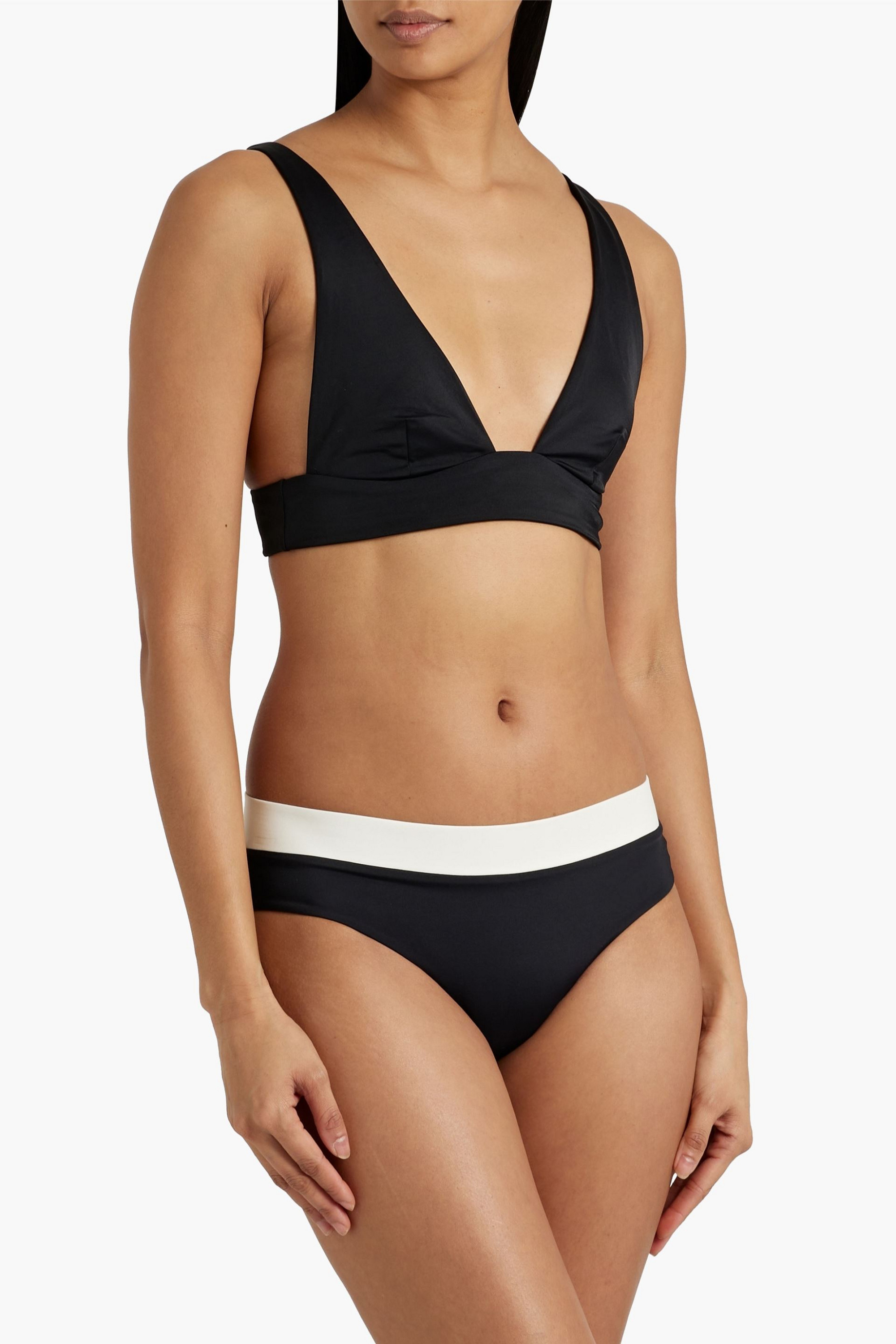 ODYSSEE Irene two-tone mid-rise bikini briefs