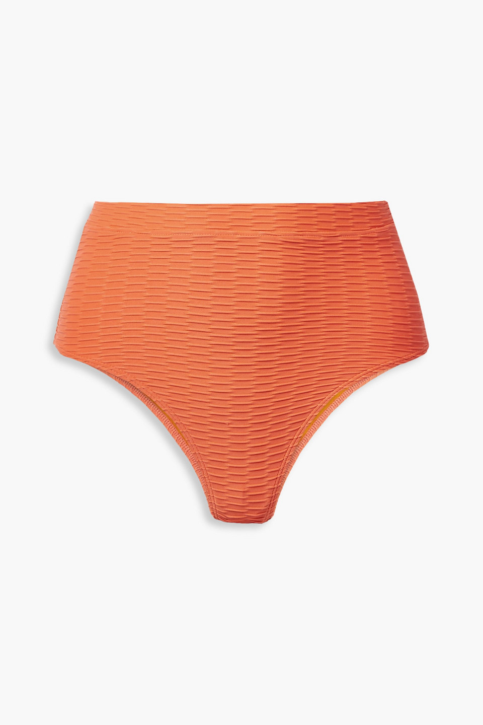 Solid & Striped Jacquard High-rise Bikini Briefs In Orange