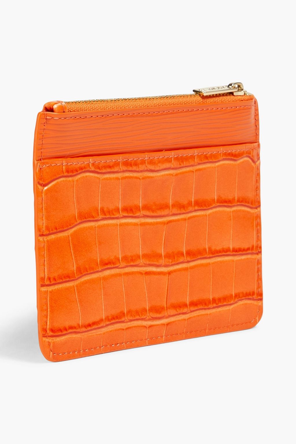 SANDRO Croc-effect leather pouch