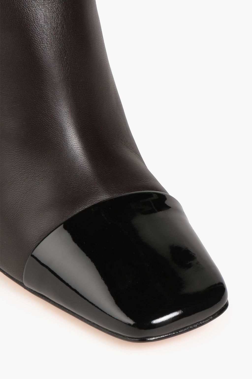 GIANVITO ROSSI Logan smooth and patent-leather ankle boots