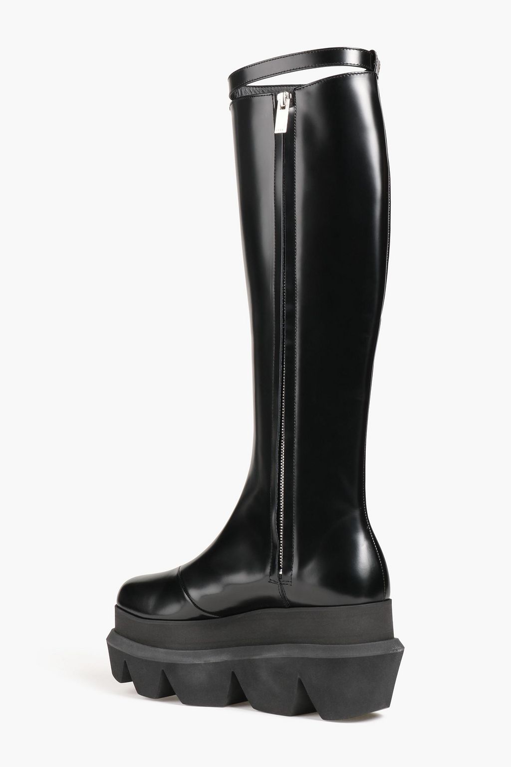 SACAI 카우하이드 글로시 가죽 부츠