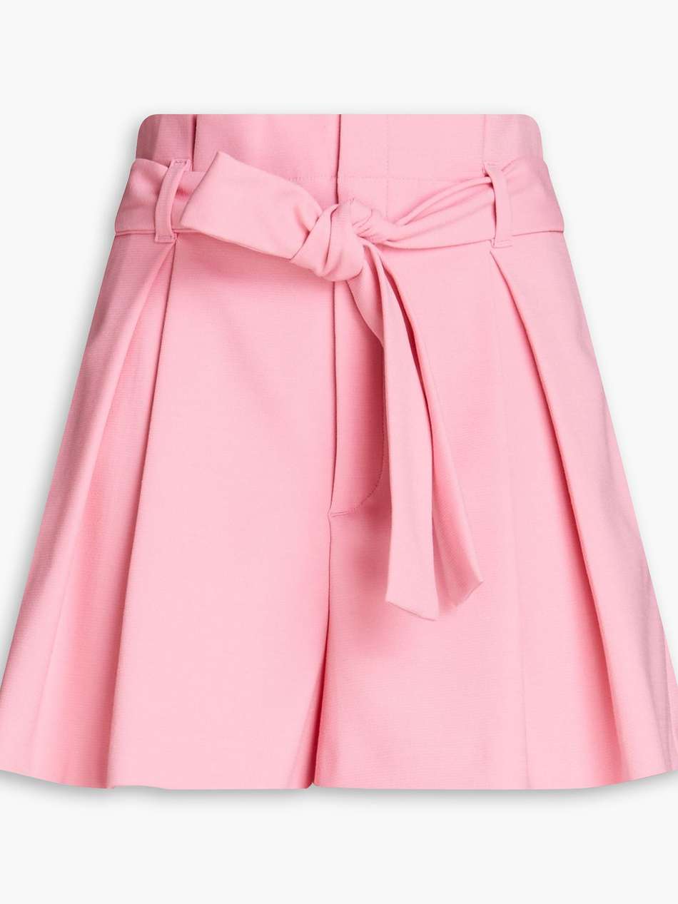 pleated cady shorts