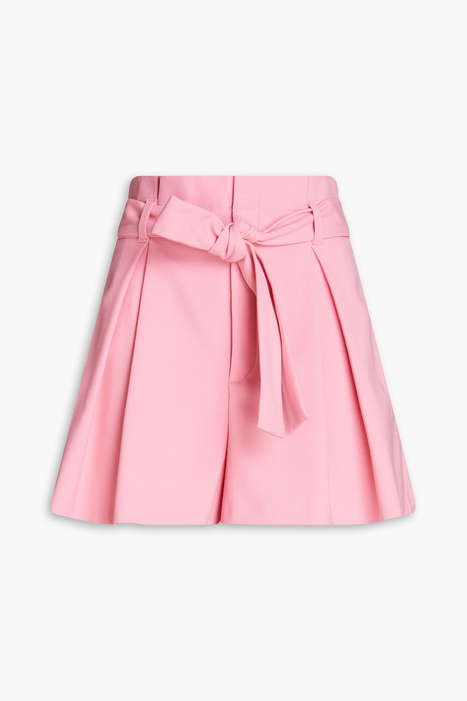 Red Valentino Pleated Jersey Shorts In Bubblegum