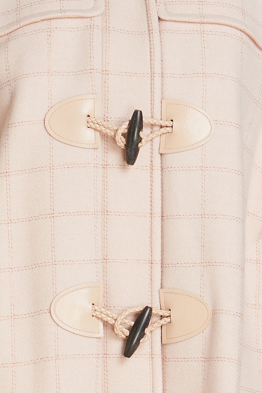 REDVALENTINO Checked wool-blend hooded coat