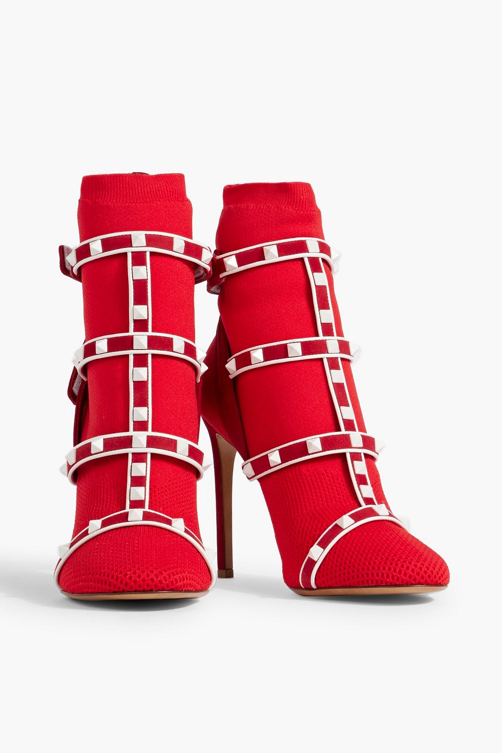 VALENTINO GARAVANI Free Rockstud stretch-knit sock boots
