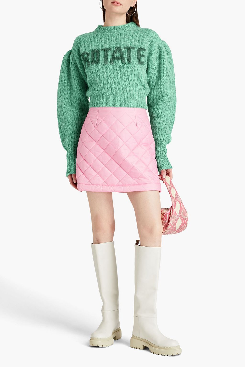 ROTATE BIRGER CHRISTENSEN Adley ribbed intarsia wool-blend sweater