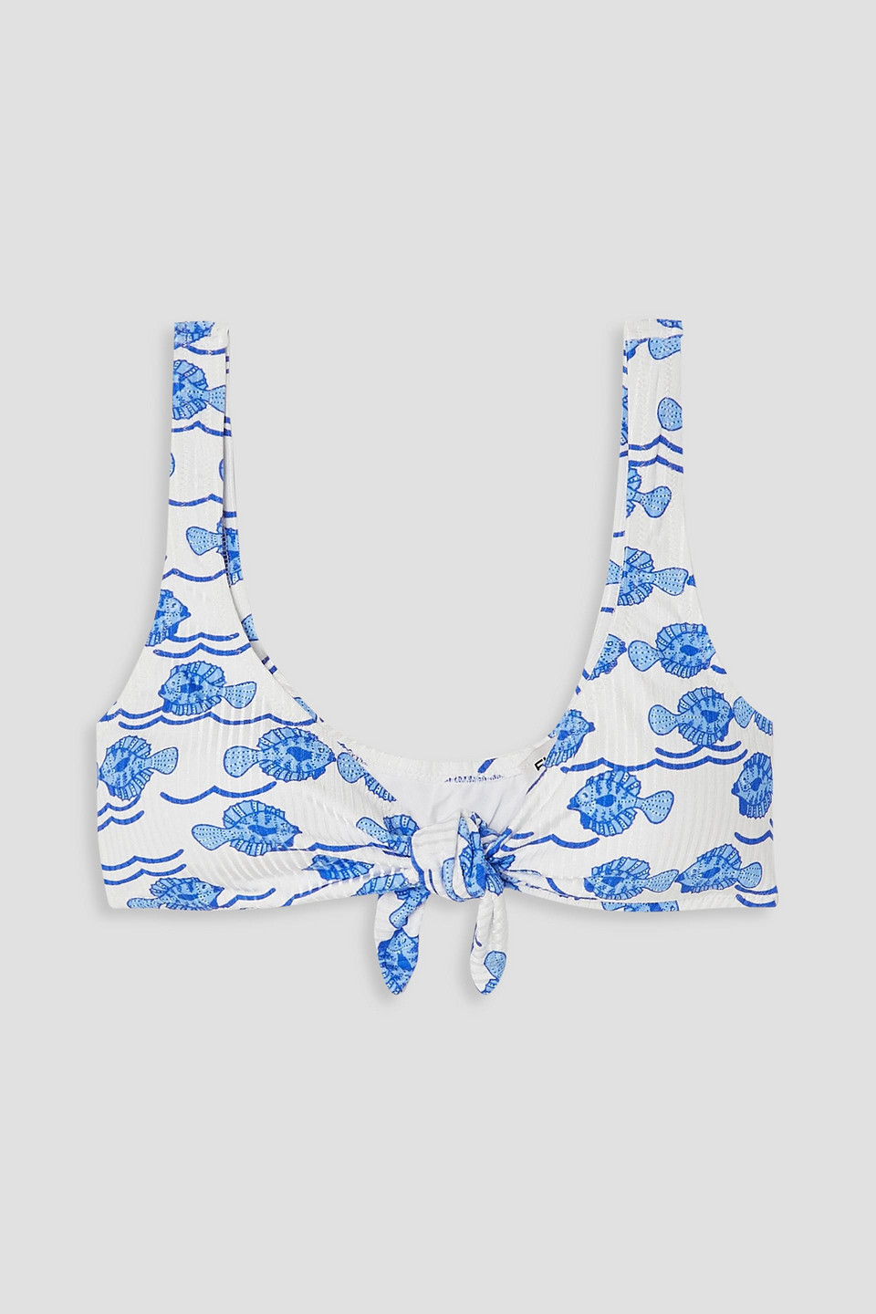 FISCH Lurin knotted printed bikini top